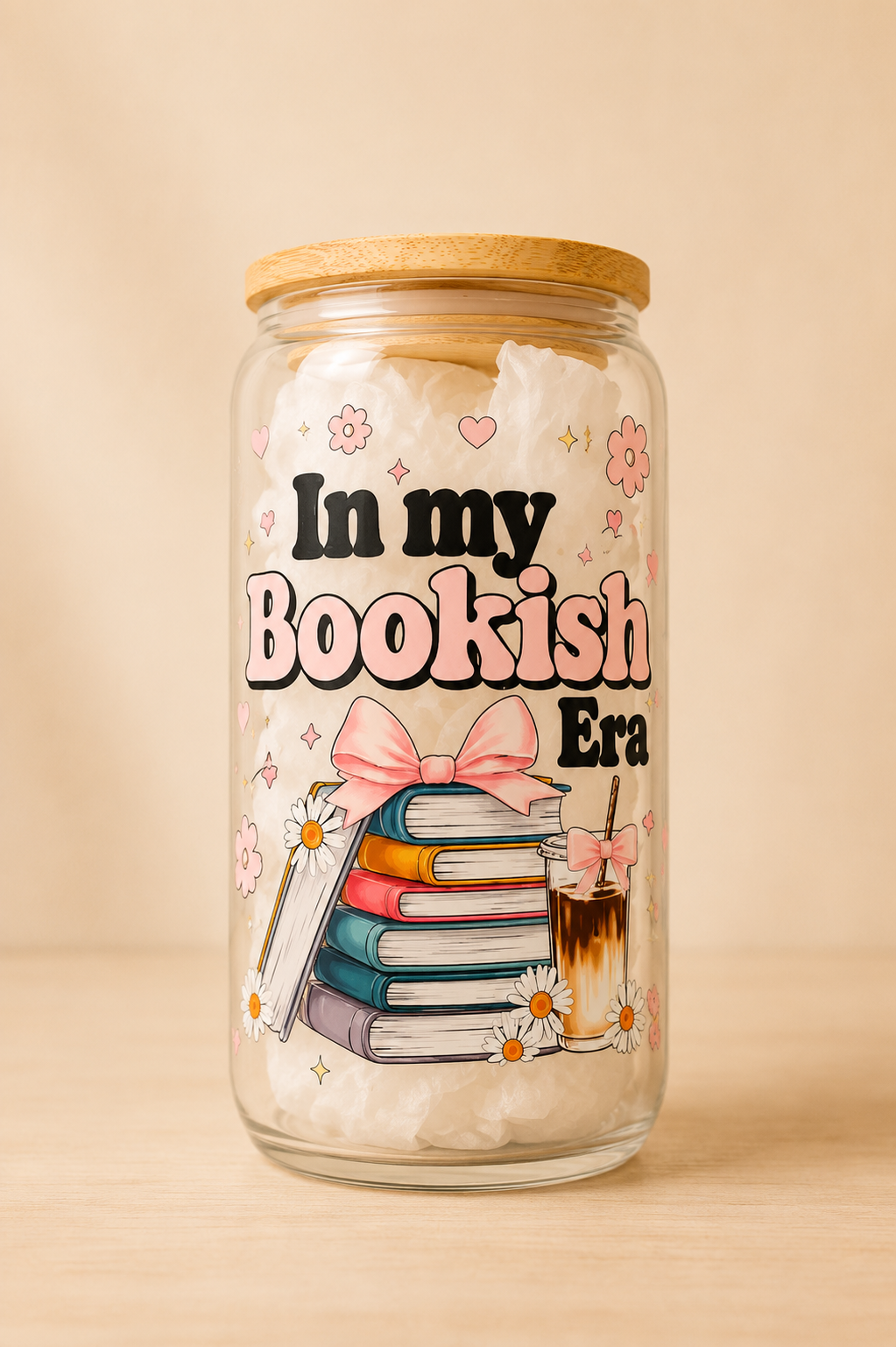 In My Bookish Era 16 Oz Glass Cup