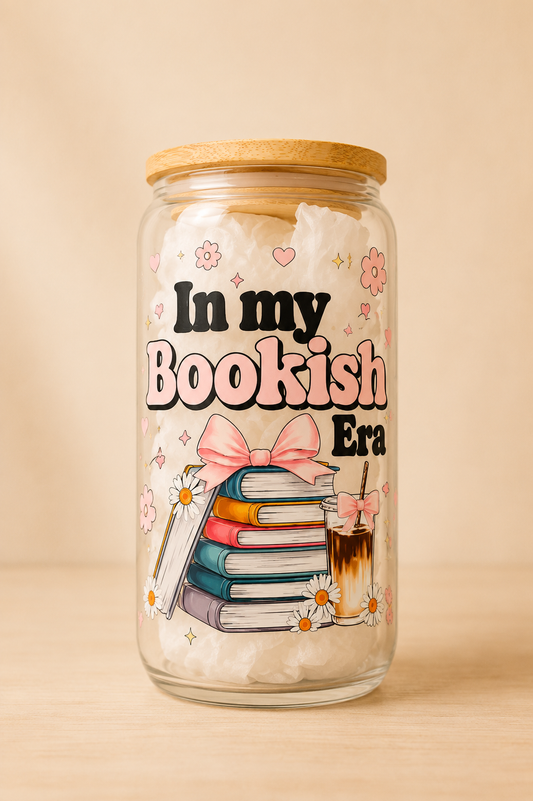 In My Bookish Era 16 Oz Glass Cup
