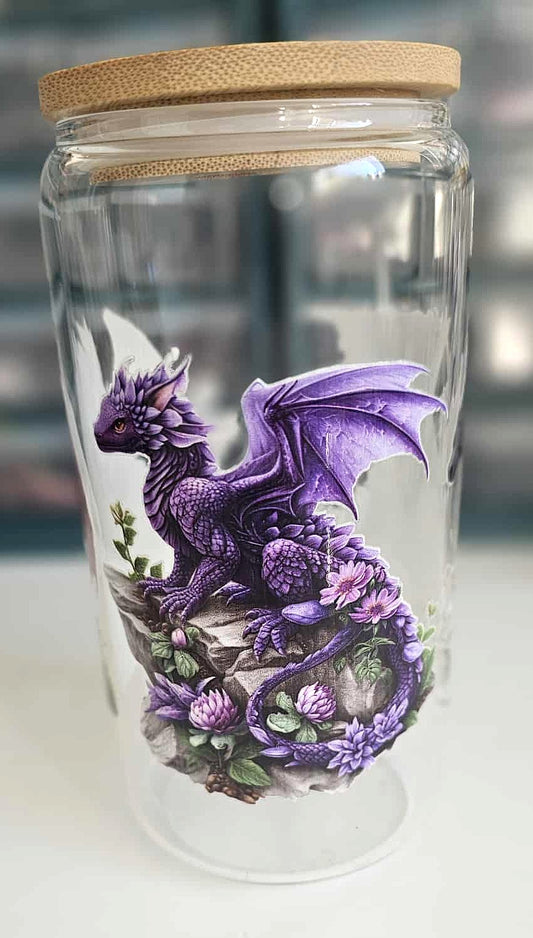 Fantasy Multi Colour Dragon Glass Tumbler